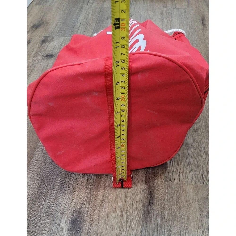 Vintage BLOOMIE'S Bloomingdales‎ Red Duffle Carry Drawstring Laundry Bag